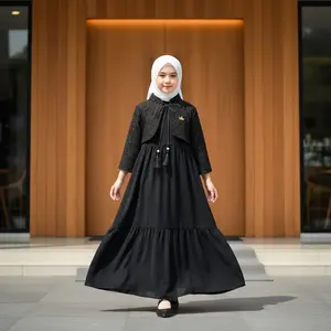 Gamis Anak Perempuan Dress Anak Perempuan Kekinian Model Rompi Stylish Bahan Jaguar Puff Mix Marbella Tersedia Usia 1 Sampai 12 Tahun Warna Kekinian Yang lembut Dan Manis