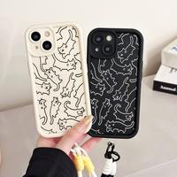 Gambar YWSBFID Casing Hp untuk Samsung A35 5G A34 5G A33 5G A32 A31 Case Pola Kucing kartun Kasing Anti-Sidik Jari Silikon Kasus Lembut Tali gantung Casing - Gaya1, Samsung A35 5G dari YWSBFID MALL Kab. Tangerang 5 Tokopedia