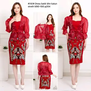 #1161 dress batik premium maron