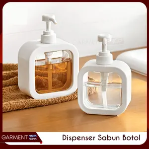 Botol Pump Sabun Cair Refil Kamar Mandi Dispenser Soap Wastafel Transparan Aesthetic