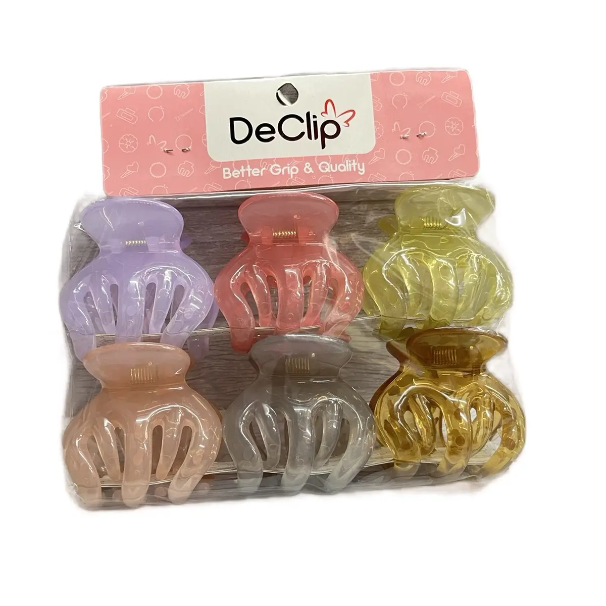 Jedai Haircules Declip Original isi 6 Gigi 5 ukuran 5cm Warna Jelly series Jeday