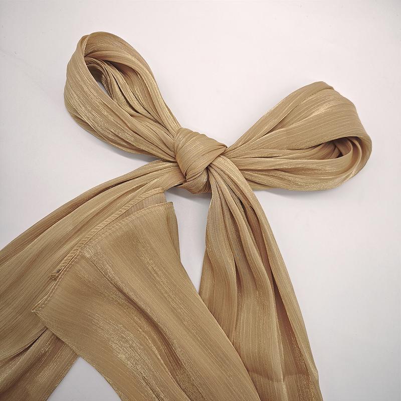 Product Introduction of Summer New Solid Color Soft and Shiny Silk Scarf Long Scarf Headscarf Shawl 10