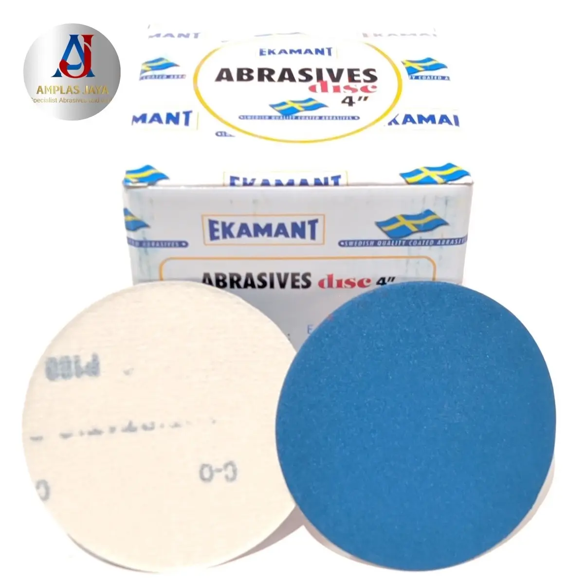 10 pcs-Amplas Bulat  Velcro 4 Inch ekamant