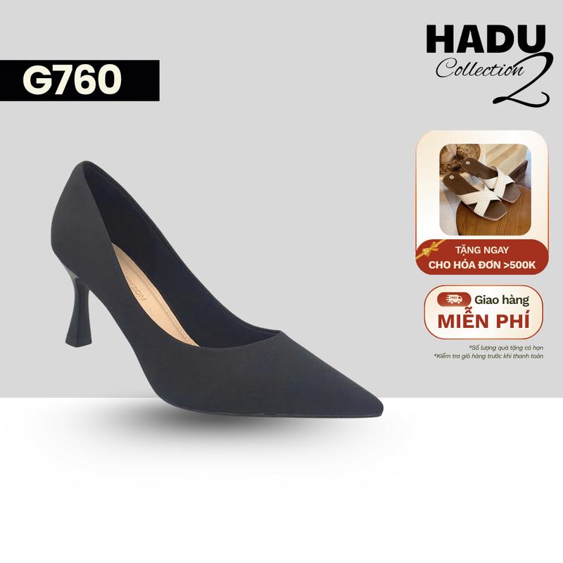 [Chân có bề ngang lên 1 size] Giày cao gót Nữ 7p HADU G760 bít mũi, da mờ, gót cao từ 7 10cm Nữ Shoes Women GiàY Đế Cao Len