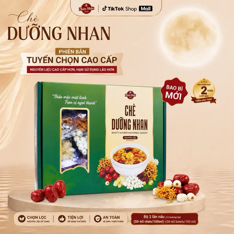 [BỘ 2 LẦN NẤU] Chè Dưỡng Nhan Phiên Bản Cao Cấp 14 Vị - Nguyên Liệu Cao Cấp Hơn - Hạn Sử Dụng Lâu Hơn [Thiện Nhân 5272]