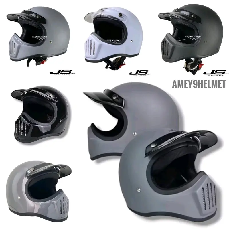 Helm Cakil Js Full Face Import Premium dengan Busa yang Bisa Dilepas untuk Motor SML - Motorcycle Sepeda 2