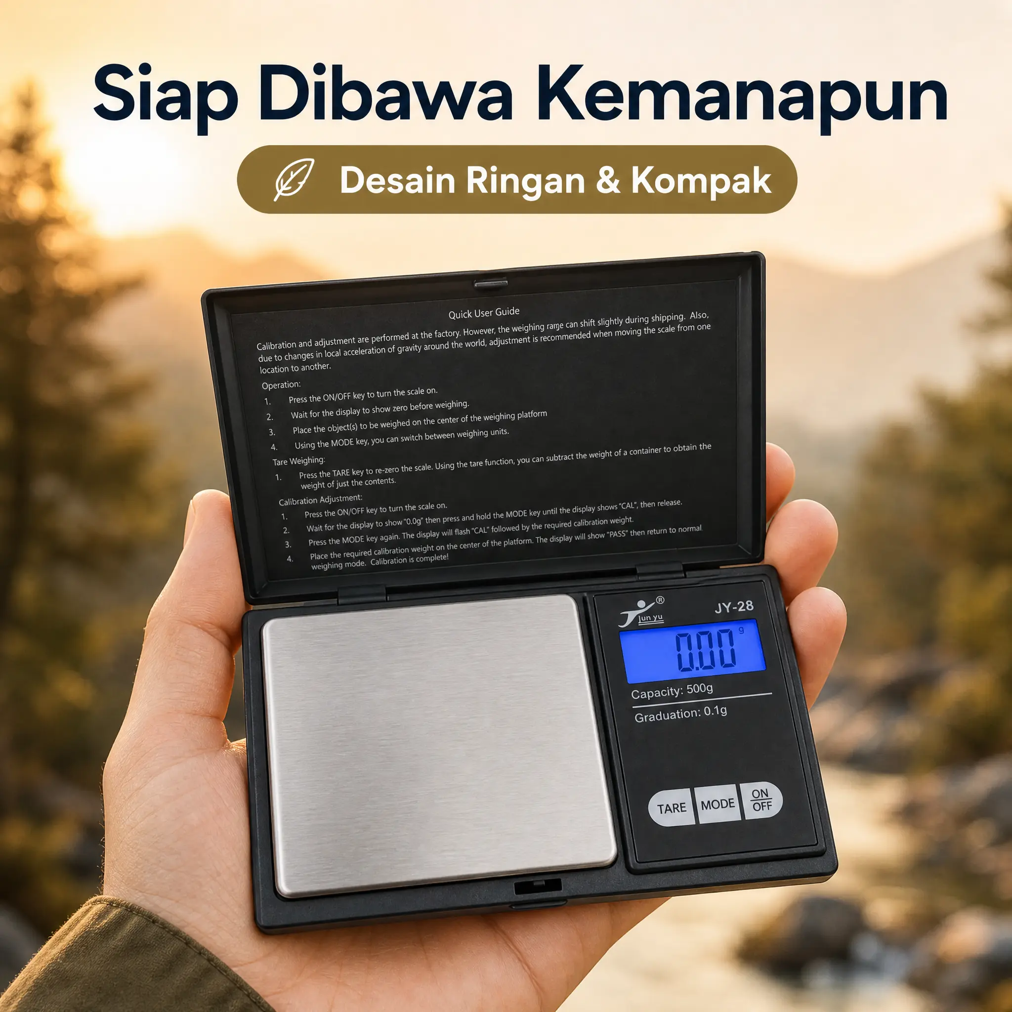 Timbangan emas digital 500g/0.01g dan 200g/0,01g akurat bisa menimbang emas perhiasan obat bumbu