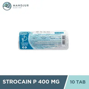 DI JAMIN ORI Strocain P 400 mg 10 Tablet - Obat Sakit Maag dan Asam Lambung