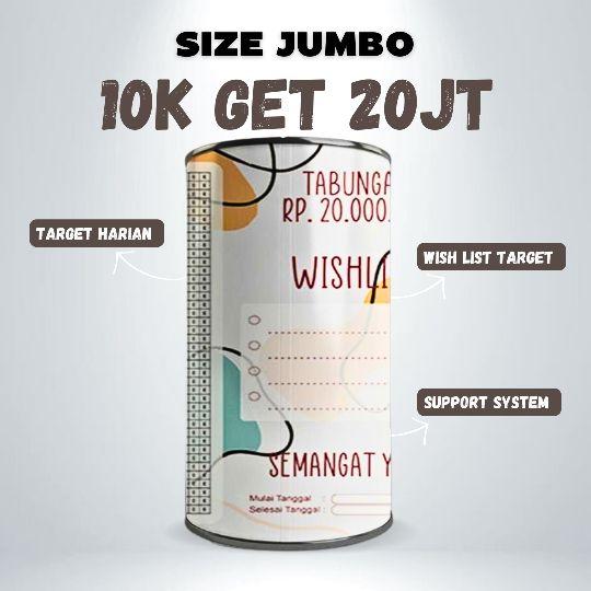 [JUMBO BELI 1 GRATIS SPIDOL]celengan target viral tiktok/celengan lucu murah kekinian/tabungan anak anak/size 20x10cm 5k