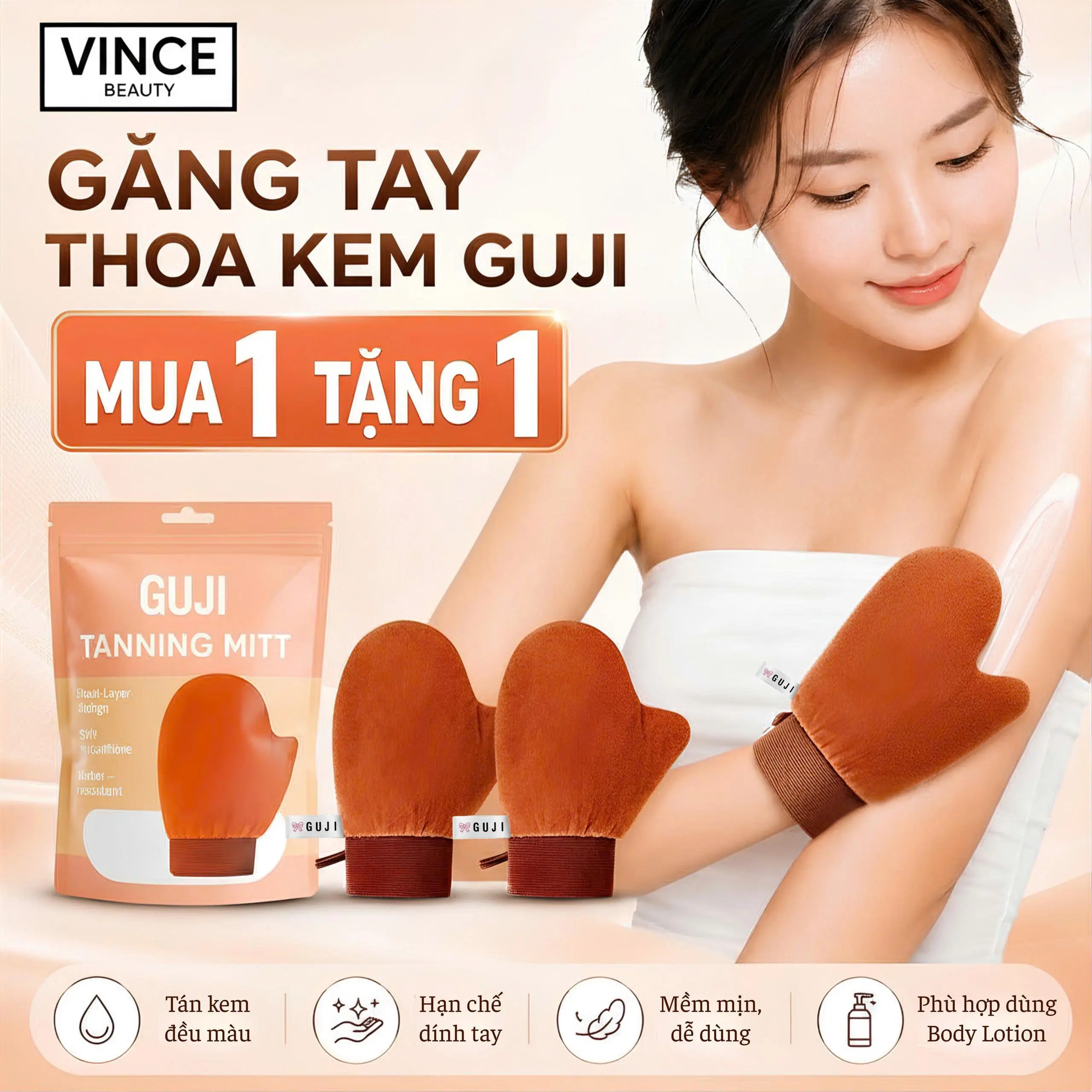 [MUA 1 TẶNG 1] Găng Tay Bôi Kem, Mịn Da, Đều Lớp Kem, Chống Bết Dính, Siêu Thấm Nhanh (Tái Sử Dụng Nhiều Lần), Hỗ Trợ Bôi Lớp Kem Nhanh, Đều Sử Dụng Tiện Lợi
