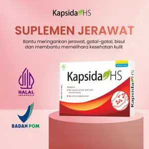 Kapsida HS - Suplemen Herbal Bantu Meringankan Jerawat, Gatal-gatal & Bisul, 12 Kapsul Blister