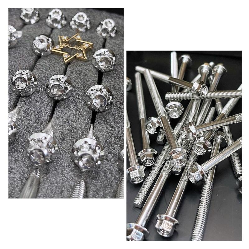  ỐC LỐC MÁY 2 MẪU   S03 BÔNG & V2 THÁI   CHO CÁC DÒNG XE THÔNG DỤNG WAVE,DREAM,FU,EX... INOX 304 BẢO HÀNH RỈ SÉT Phụ Tùng Phụ Kiện 