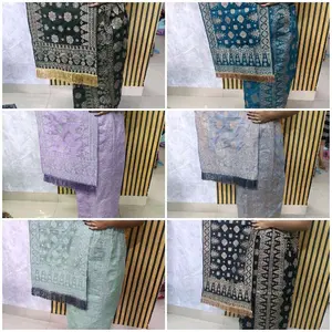 songket bordir bahan katun stretch