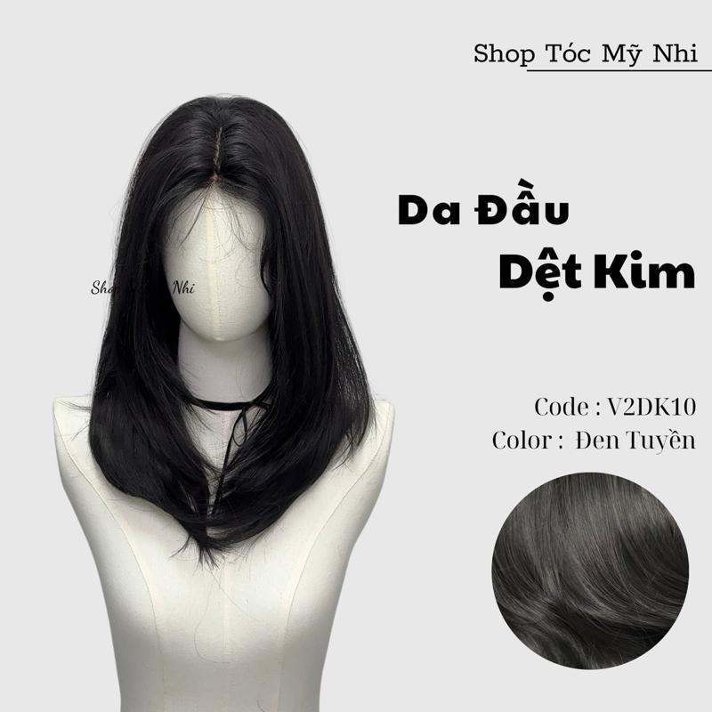  Tóc Giả Mỹ Nhi Da Đầu Dệt Kim V2DK010 Cúp Layer Lửng 45cm 