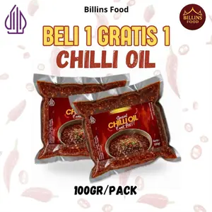 BILLINS FOOD - CHILLI OIL BELI 1 GRATIS 1 BERAT 100gram/pack Special Minyak
