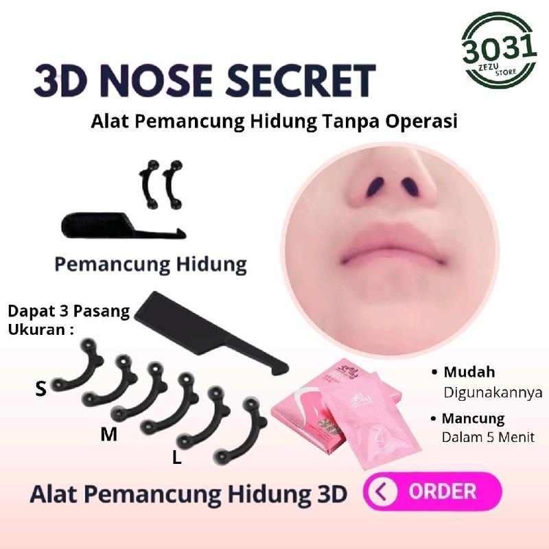 Pemancung Hidung Instan Tanpa Operasi Wajah & Nyaman digunakan Tidak Mengganggu Siklus Pernapasan kemasan Box Isi 3 Pcs 2