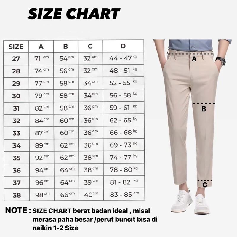 Product Introduction of THELUCKYBOSST Ankle Pants Celana formal kerja pria Slimfit dewasa kantor bahan woll kekinian Celana panjang casual celana ankle celana kuliah 3