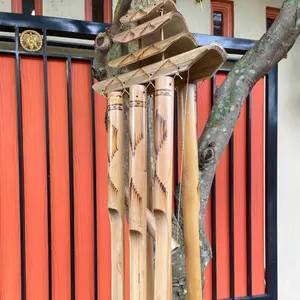 Kluntung Bambu Lonceng angin bambu SUSUN JUMBO Hiasan gantung teras balkon wind chime genta angin fung ling