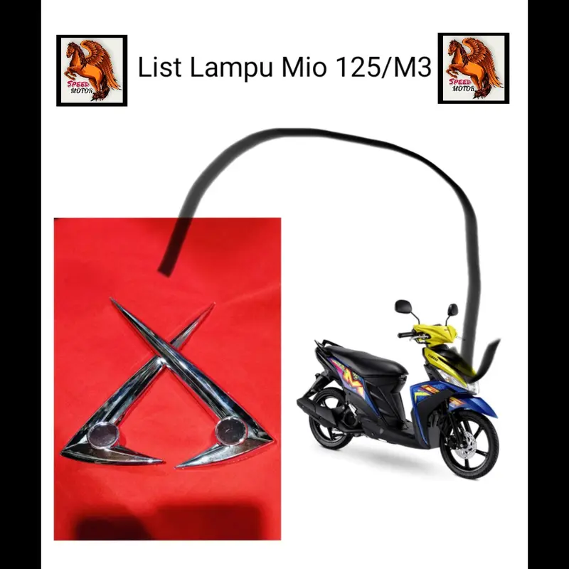 LAMPU ALIS YAMAHA MIO M3 125 WARNA CHROME BENTUK L BARANG BERKUALITAS 0