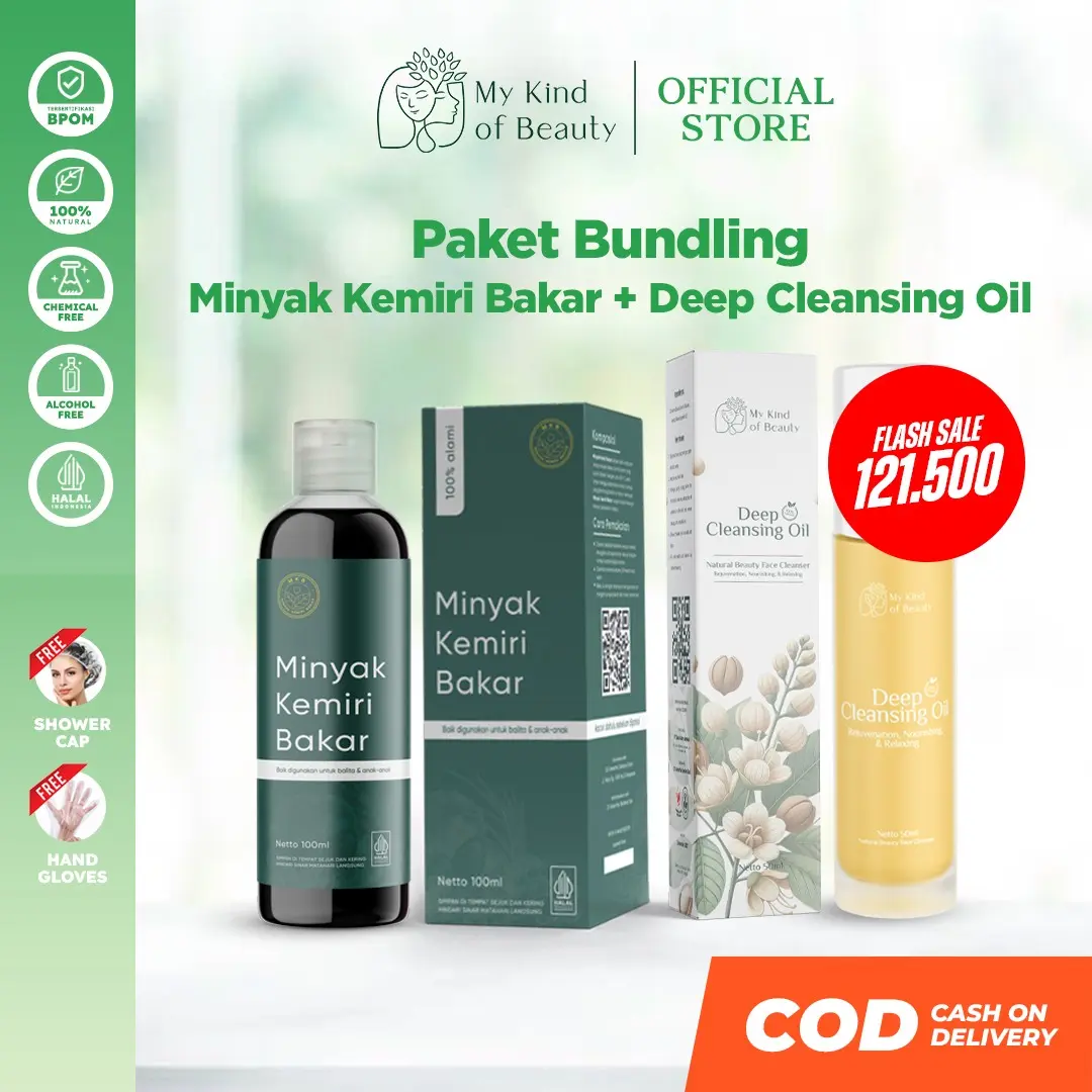 My Kind of Beauty - PAKET BUNDLING Minyak Kemiri Bakar x Deep Cleansing Oil