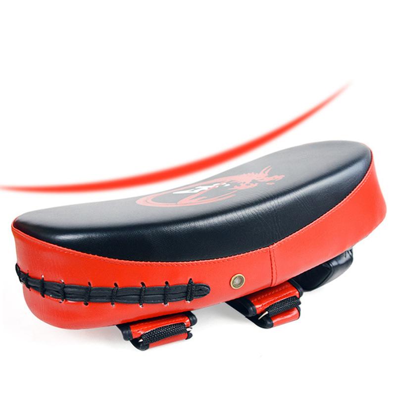 Product Introduction of 1PCS Curved Boxing Muay Thai Hand Target Wear Resistant Shock-Absorbing Faux Leather Kick Target 8