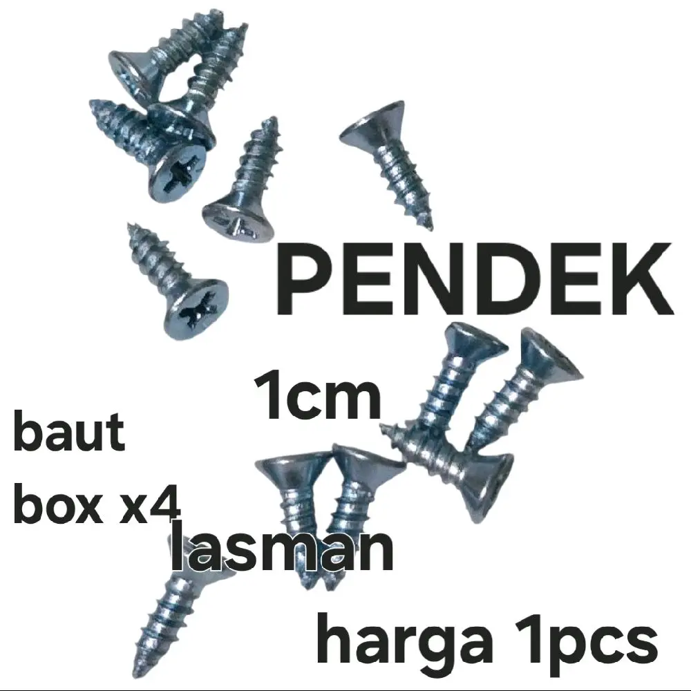 BAUT MUR LANCIP  RUNCING TAJAM PENDEK BUAT BOK BOX HITAM KOTAK RAKIT  X1 X2 X3 X4 X5 X6 X8 X10 HITAM KOTAK