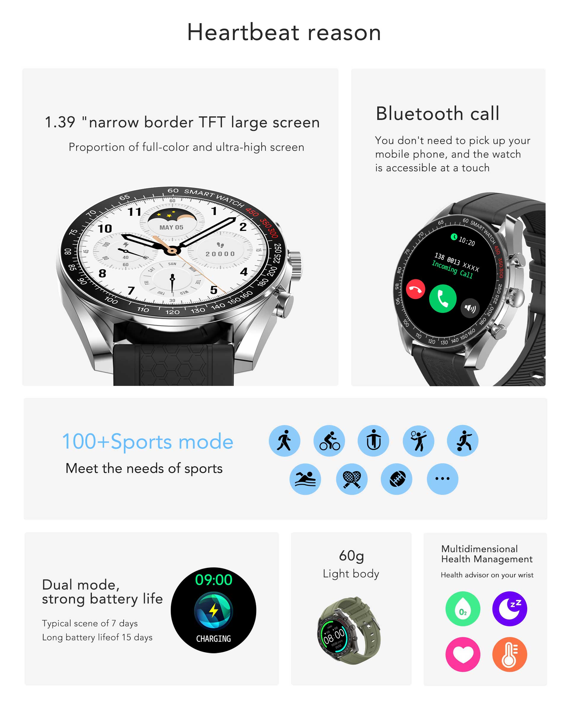 Smartwatch Pria Metal Bluetooth Call Jam Tangan Pintar Sport Mode Heart Rate Sleep Monitor IP67 Waterproof Smart Watch Android iOS
