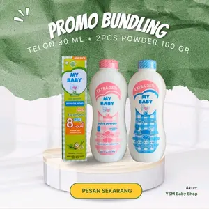 [BUNDLING] 1 BOTOL MY BABY TELON 90 ML + 2 BOTOL POWDER MY BABY 100 GR