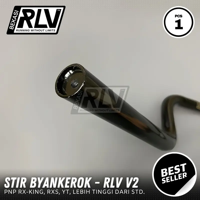 STANG STIR HITAM TINGGI RXKING RXS RXK YT RLV MODEL MJB BANDUNG STYLE KUALITAS TERBAIK HITAM GLOSY 7