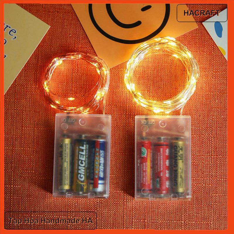 Đèn led có hộp pin tiểu AA dễ thay khi hết pin, đèn đom đóm trang trí phụ kiện decor S0757 HACRAFT