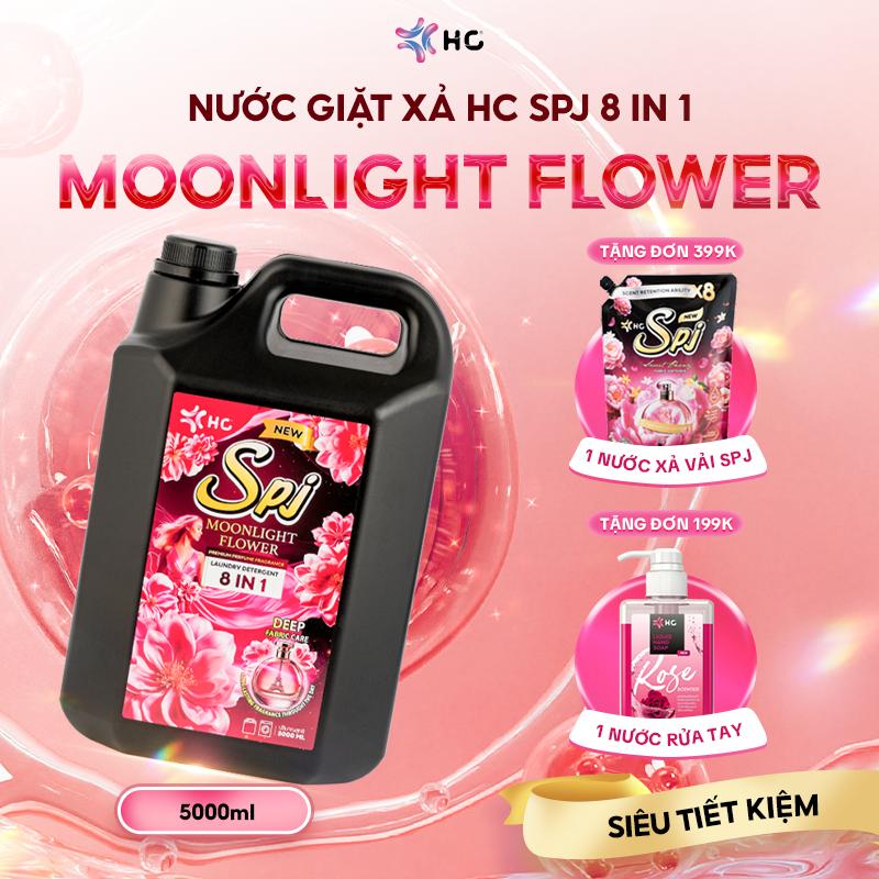 CAN 3.5L - 5L Tặng Quà Nước Giặt Xả Thái Lan HC SPJ Đen 8 TRONG 1 – Bản Mới MOONLIGHT FLOWER Hương Thơm Bí Ẩn Đánh Bay Vết Bẩn Lưu Hương 24h Date Mới Nhất