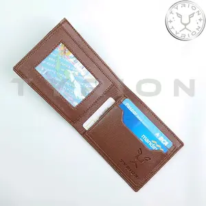 TYRION - Dompet Lipat HLMS RETRO polos Kulit Pu Tebal Dengan resleting dan slot kartu + Slot foto - dompet Pria Uang