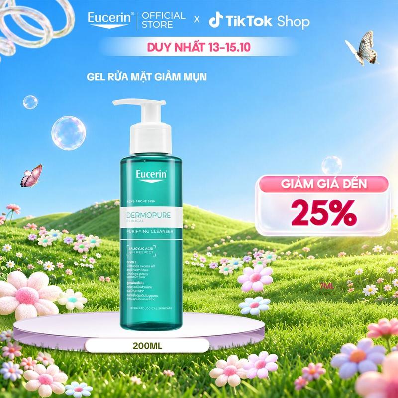 Gel rửa mặt Eucerin DermoPure Clinical Purifying Cleanser 200ml