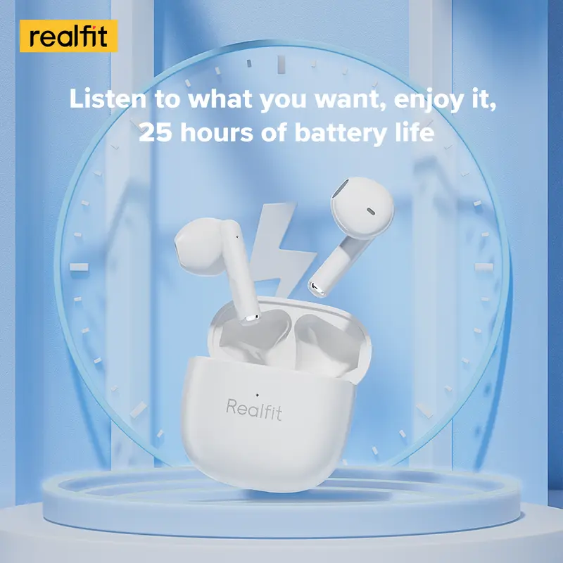 Realfit F1   True Wireless Bluetooth 5.3 Earbuds Playtime 24 Jam HIFI 6