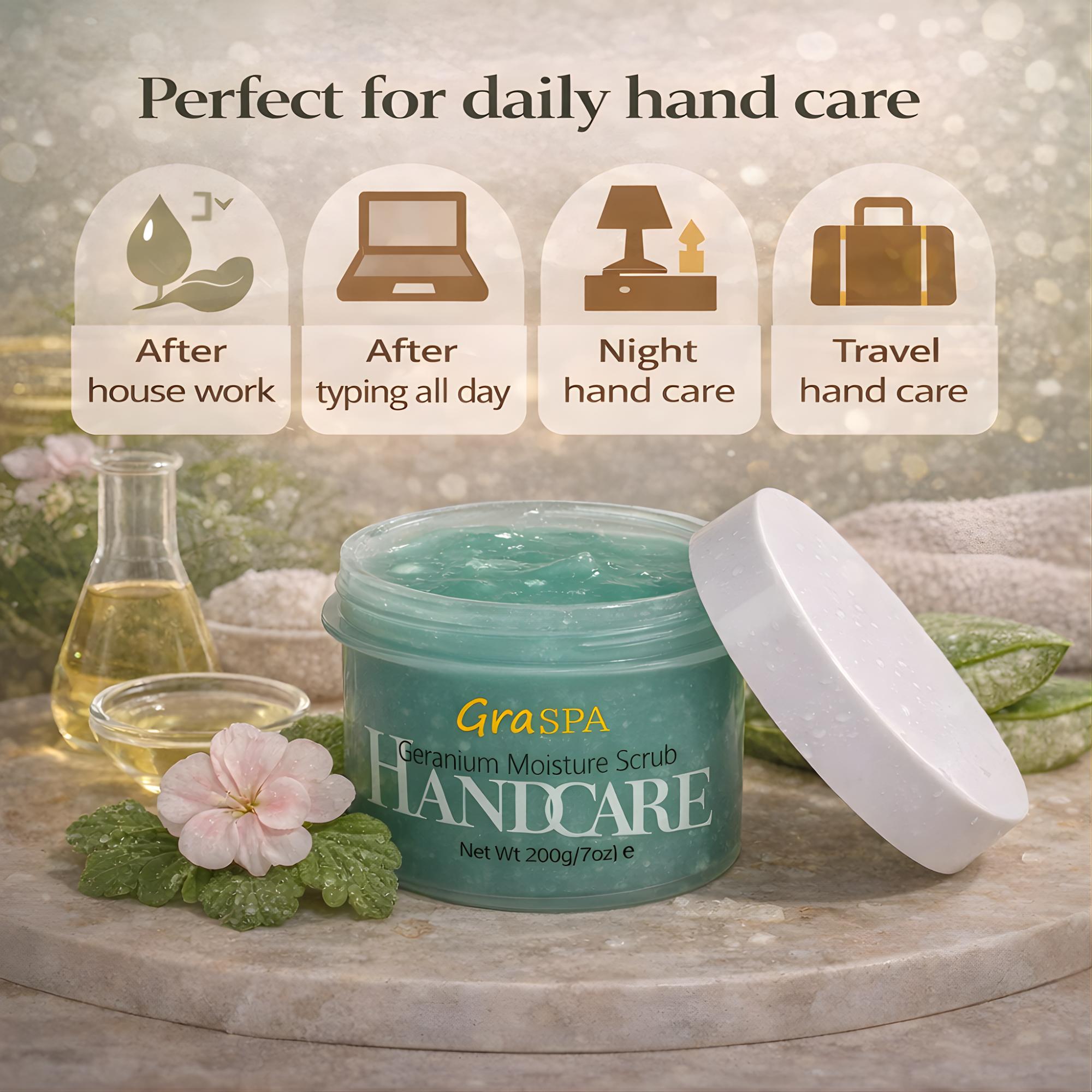 GraSPA-HAND SCRUB-Hand Care Geranium Moisture Scrub