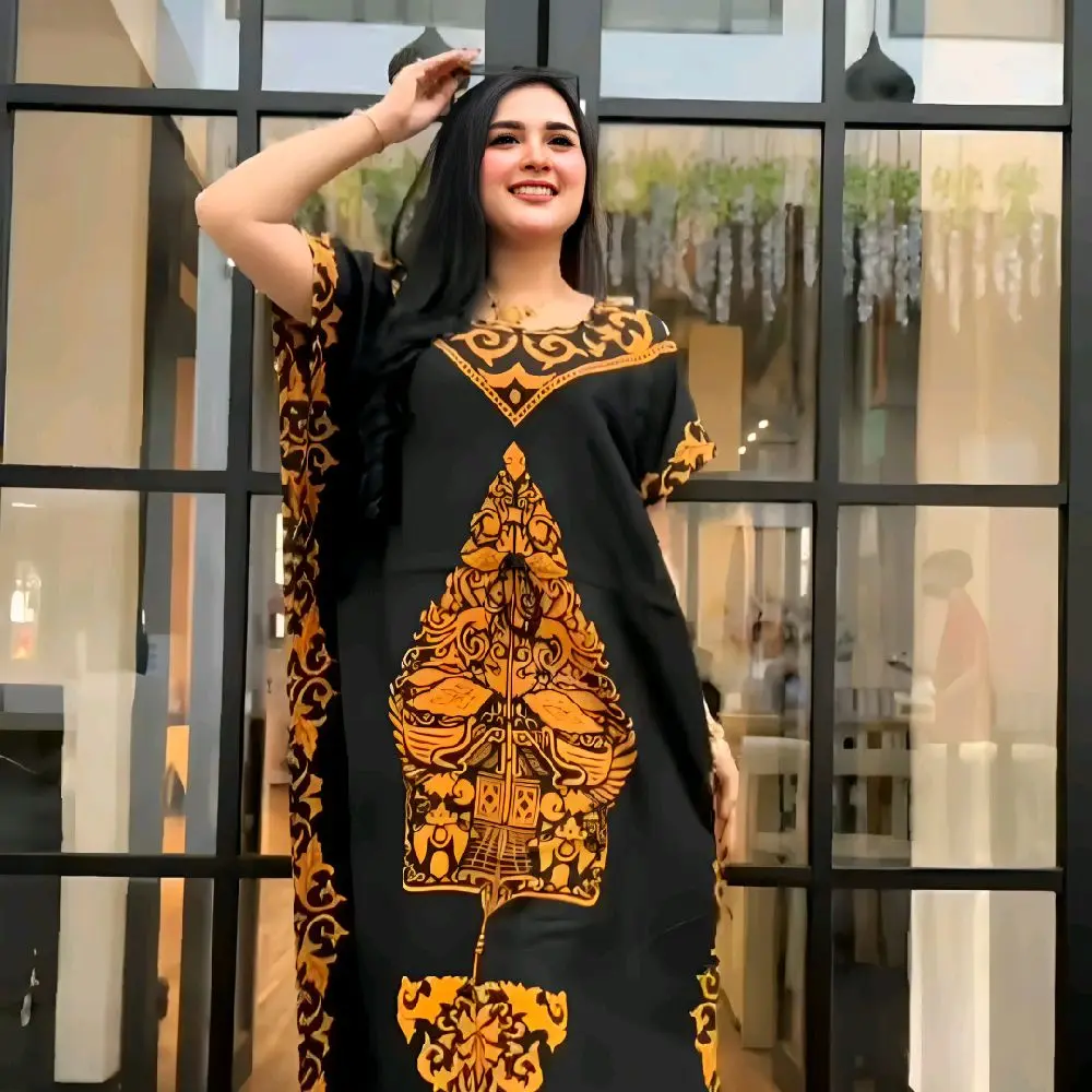 DASTER LOWO HITAM KELELAWAR TERBARU 2024/ TRENDY HOME DRESS RAYON JUMBO LD 130 ADEM NYAMAN  rayon halus pakaian wanita baju casual kekinian Lembut termurah tiktok Cantik