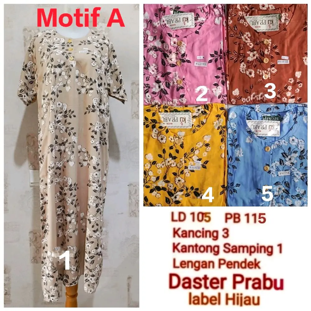 Daster Kencana ungu Prabu  LD 105cm