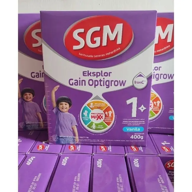 SGM Eksplor Gain Optigrow 400 g - Susu Bubuk Bayi Usia 1 Tahun Keatas Lactogrow 2