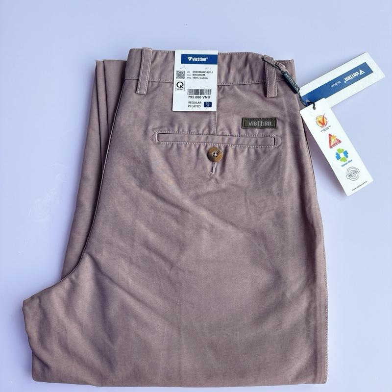 Quần kaki dài nhiều màu việt tiến phom regular