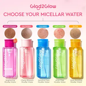 [BPOM] Glad2Glow Micellar Waters Gather 1/2/3pcs 300ml Mugwort Salicylic Acid Acne Clear Yuja Vitamin C Berjerawat Pembersih Wajah make up remover micellar water glow/cleansing oil g2glow pembersih makeup wajah