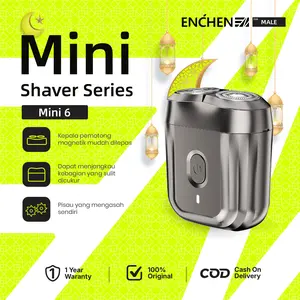 【COD】Enchen Mini 6 Shaver Alat Cukur Jenggot Elektrik Waterproof IPX7 Mesin Pencukur Kumis Wajah Kepala Pemotong Magnetik Sangat Praktis Portabel Garansi 1 Tahun