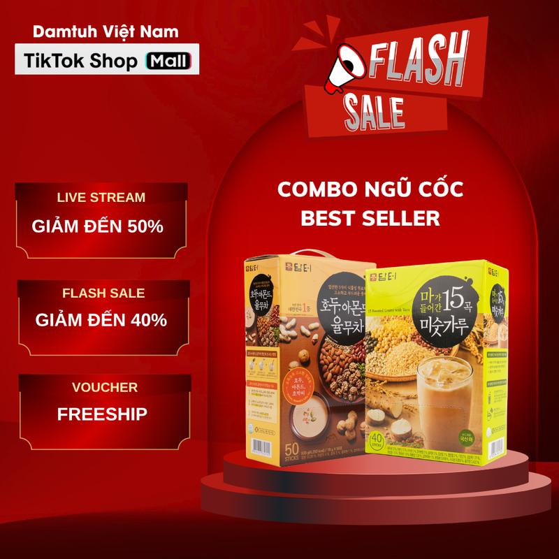 Ngũ cốc 5 loại hạt (50 gói) + Ngũ cốc 15 loại hạt (40 gói)