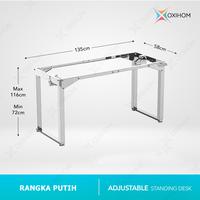 Gambar Dual Kaki Meja Naik Turun Hidrolik Kokoh Kuat Stabil OXIHOM FL40 - 140x70 Hitam Hitam dari Abditama Living Kota Depok 4 Tokopedia