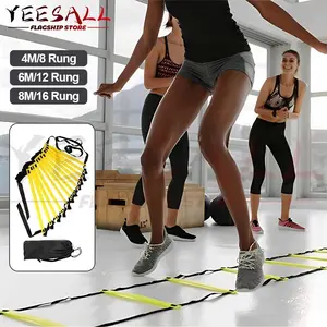 Speed Ladder 8m - Tangga Agility Portable untuk Latihan Kelincahan di Rumah, Gym, atau Lapangan