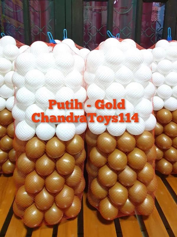 [PUTIH GOLD] MANDI BOLA ANAK ANAK ISI 100 Pcs 0