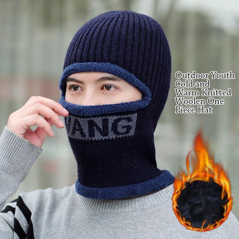 Mũ Len Giữ Nhiệt Khăn Quàng Cổ Mùa Đông Mũ Dệt Kim Mềm Mại Ấm Áp Khăn Balaclava Dày Lông Cừu Cho Nam Nữ