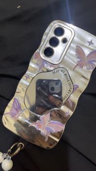 Product Review of Caseunicorn Case Untuk Samsung A14 A05 A13 A05s A02s A32 A03s A04s A12 A03 A11 A20 A53 A20s A13 A34 A21s A22 A30s A23 A31 A30 A52 A54 A50 A33 M12 M32 Kartun Tepi Gelombang Fashion Bunga Mewah Cermin Rias Kupu-kupu Tidak Beraturan Lipatan Riak Air 3D Case from I**. 0