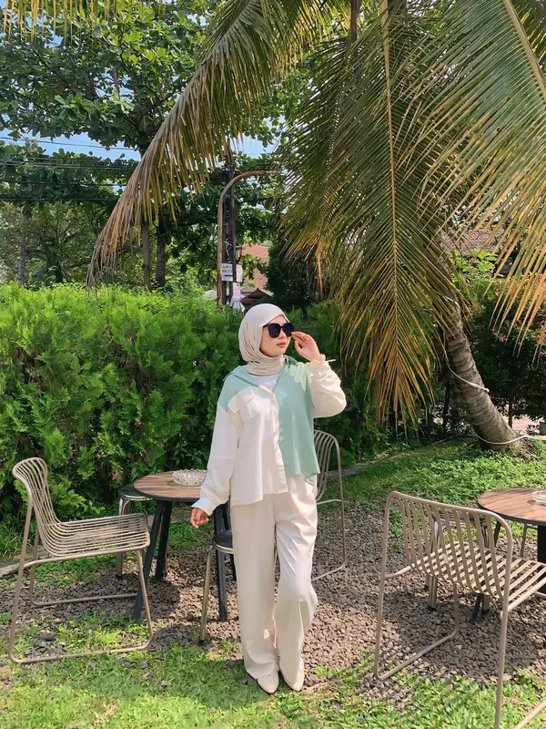 KEMEJA MINORI - YERCYBRY / Kemeja Two Tone / Kemeja Linen Baby Corduroy BW / Kemeja Blouse Serut / Kemeja Kekinian / Kemeja Corduroy / Kemeja Tali Serut Fit Panjang 7