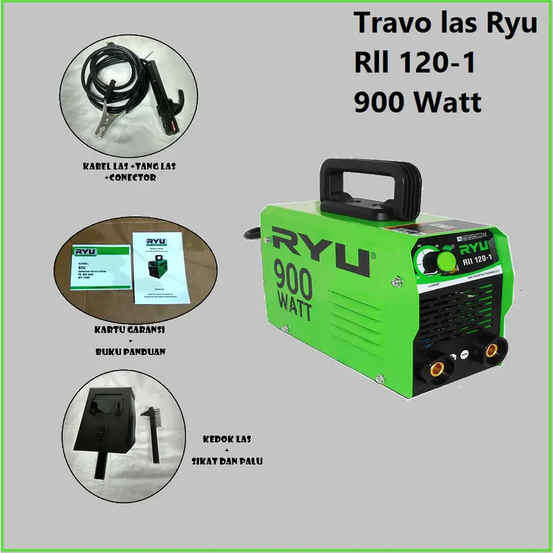 RYU - RII-120-2 RYU RII 120-2 Mesin Travo Las Listrik Inverter MMA 120 450 Watt RYU / Mesin Las 450Wat 5