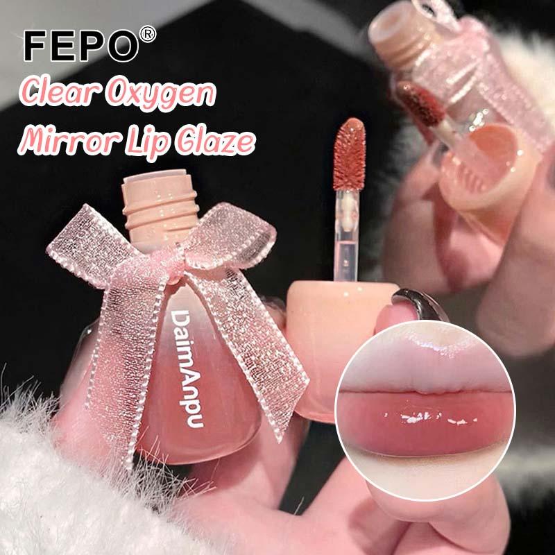  Son Bóng Tráng Gương Son Môi Màu Trà Bong Bóng Thạch Thủy Tinh Nước Trang Điểm Môi 